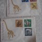 2 cover fdc dinosaur paleontology fossil stamp