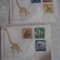 2 cover fdc dinosaur paleontology fossil stamp