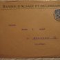 BANQUE D'ALSACE ET DE LORRAINE COVER FRANCE 1922