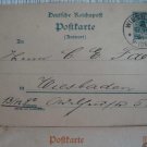 Germany 1890 WIESBADEN GZ CARD USED