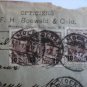 INTERESTING RUSSIA COVER 1917 REG MOSCOW TO DENMARK 3X10K-OVPRT AD WAX SEAL