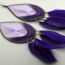 Purple Feather Earring
