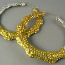 Duo Tone Bamboo Earrings