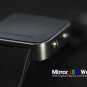Mirror LED Watch with Digital Display and Rubber Strap