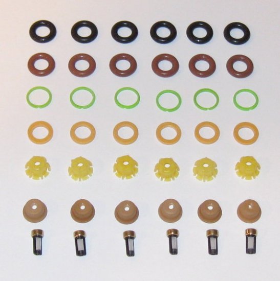 BMW Fuel Injector Service Kit Orings Pintle caps microfilters