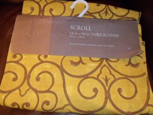 Artimino Amber Scroll Table Runner