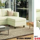 SECTIONAL SOFA WITH STORAGE OTTMON/CHAISE OPTION FREE SHIPPING LOWER 48