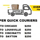 QUICK SHIP - OVER SIZED SINGLE PACKAGE SINGLE TRIP DELIVERY INDY TO CHICAGO
