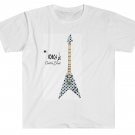 KOBOS CUSTOM SHOP WHITE RHOADS GUITAR T SHIRT MADE TO ORDER FREE SHIPPING LOWER 48