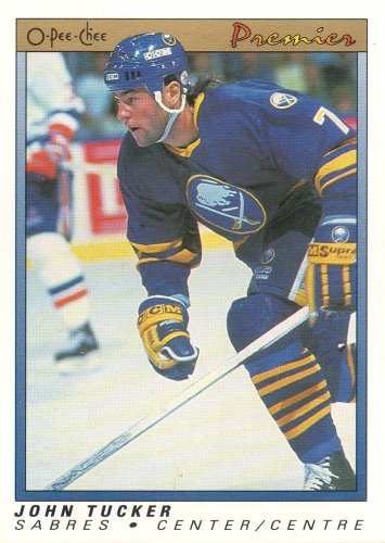 1990-91 O-Pee-Chee Premier #122 - John Tucker - Buffalo Sabres
