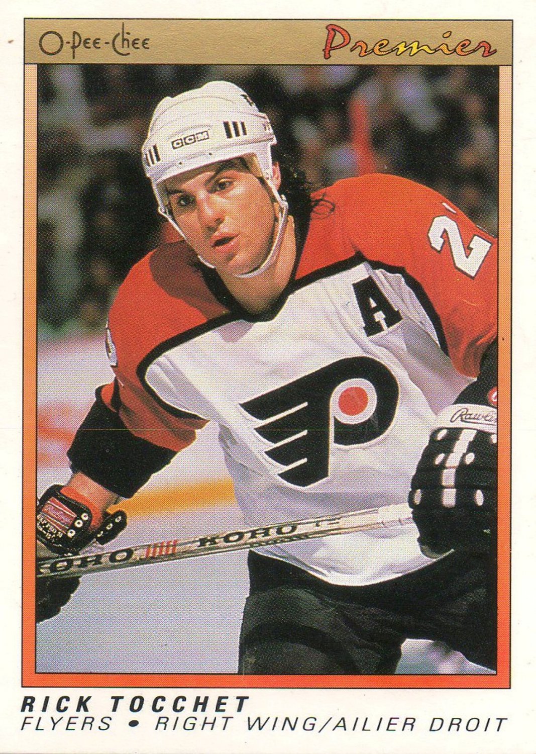 1990-91 O-Pee-Chee Premier #120 - Rick Tocchet - Philadelphia Flyers