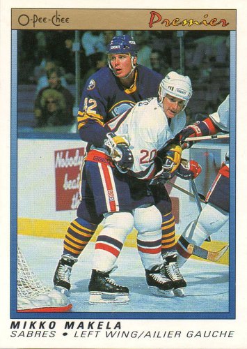 1990-91 O-Pee-Chee Premier #66 - Mikko Makela - Buffalo Sabres