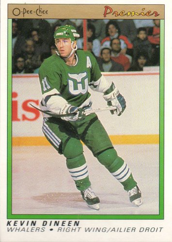 1990-91 O-Pee-Chee Premier #23 - Kevin Dineen - Hartford Whalers