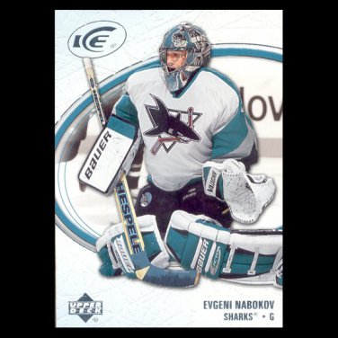 2005-06 UD Ice # 82 - Evgeni Nabokov - San Jose Sharks
