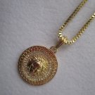 Free Shipping Iced Out Bling Medusa Pendants with Franco Chain Hip Hop Necklace 24inch