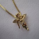 Iced Out Crown Angel On 24 Inch Cuban Link Gold Plating