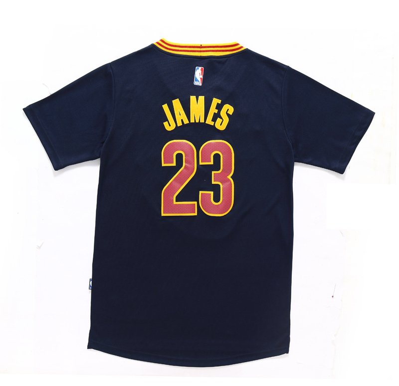 Cleveland Cavaliers 23 LeBron James Navy Basketball Sewn Jersey S-2XL