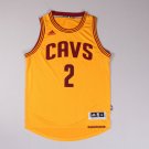 Cleveland Cavaliers 2 Kyrie Irving Yellow Basketball Sewn Jersey Size S-2XL