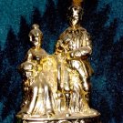 Vintage Gold Porcelain Colonial Couple