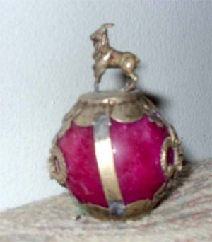 Red jade Sphere, Year of the Goat or Ram