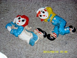 Vintage Raggedy Ann and Andy Wall D&Atilde;&copy;cor