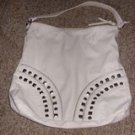 White Vinyl Purse, Silver studs