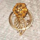 Vintage Golden Poppy Designer Brooch/Pin