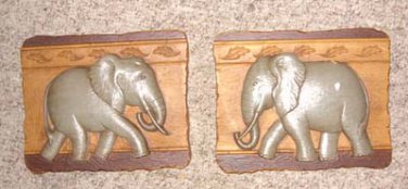 Home Interiors Elephant Wall Plaques, 2001 (Set)