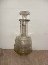 Square Pattern Pressed Glass Liquor Decanter