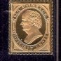 1870 Regular Issue 15-cent Daniel Webster 22kt Gold Replica Stamp