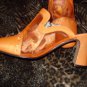 Retro 60's Orange High Heels, Size 11