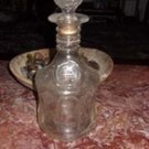 Vintage Embossed Whiskey Liquor Bottle Decanter