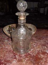 Vintage Embossed Whiskey Liquor Bottle Decanter