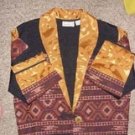 Aztec or Southwestern Print Gold trimmed Jacket by Flashback, Size M