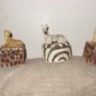 Nice collectible Animal Print and Figural Trinket Boxes