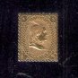 1861 Regular Issue 1 cent Benjamin Franklin 22kt Gold Replica Stamp