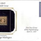 1869 Regular Issue 22kt Gold 6-cent Replica Stamp (George Washington)