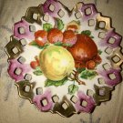 Gold & Pink Vintage Decorative Fruit Plate (set of 4)