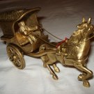 Brass Statue of Horse Cart