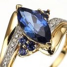 Lab Sapphire Marquise
