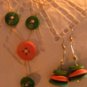 Antique Button Earrings Handmade Old button Jewelry #058