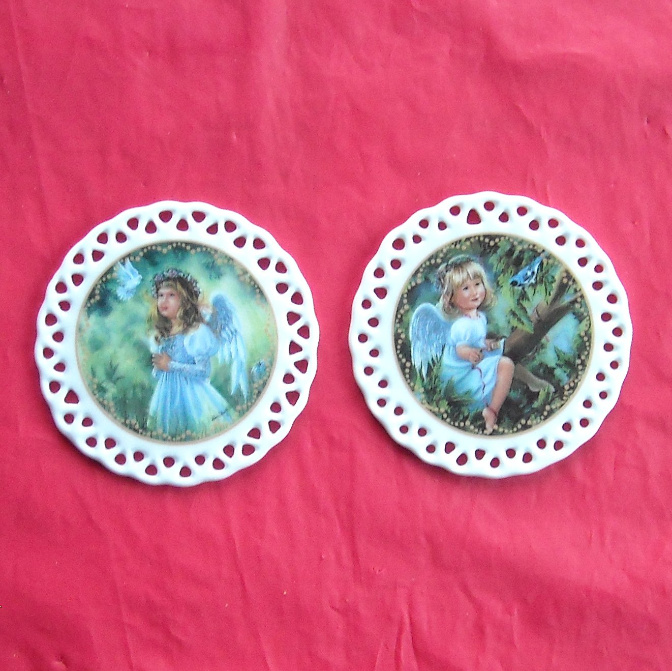 Bradford Editions Heavens Little Sweethearts Angels Guidance Blessing Set Of 2 Ornaments