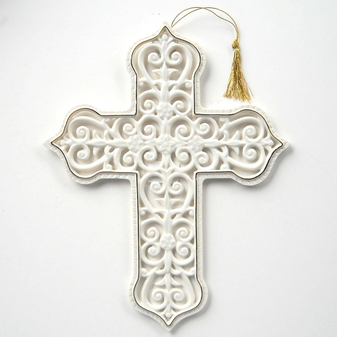 Mikasa Holiday Elegance Guilded Hanging Large Cross