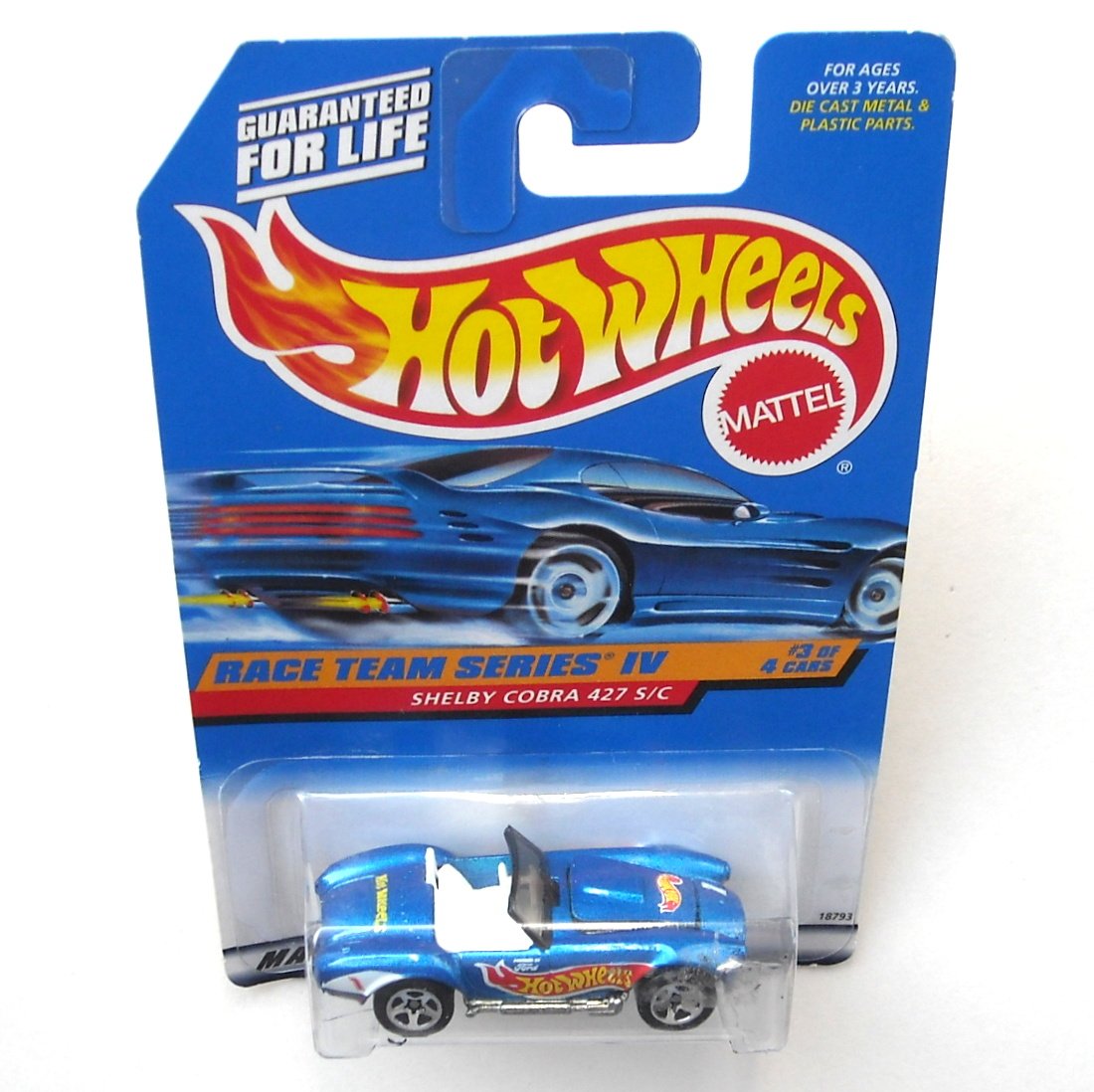 Hot Wheels Shelby Cobra 427 SC Race Team Series IV Collector No 727 ...