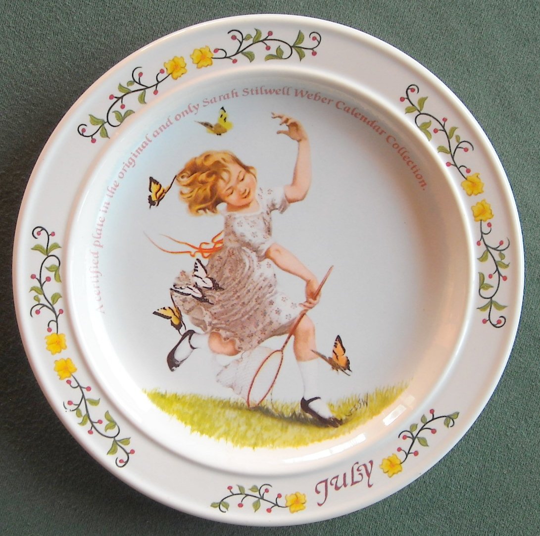 Calendar Plate July Sarah Stilwell Weber Newell 1985