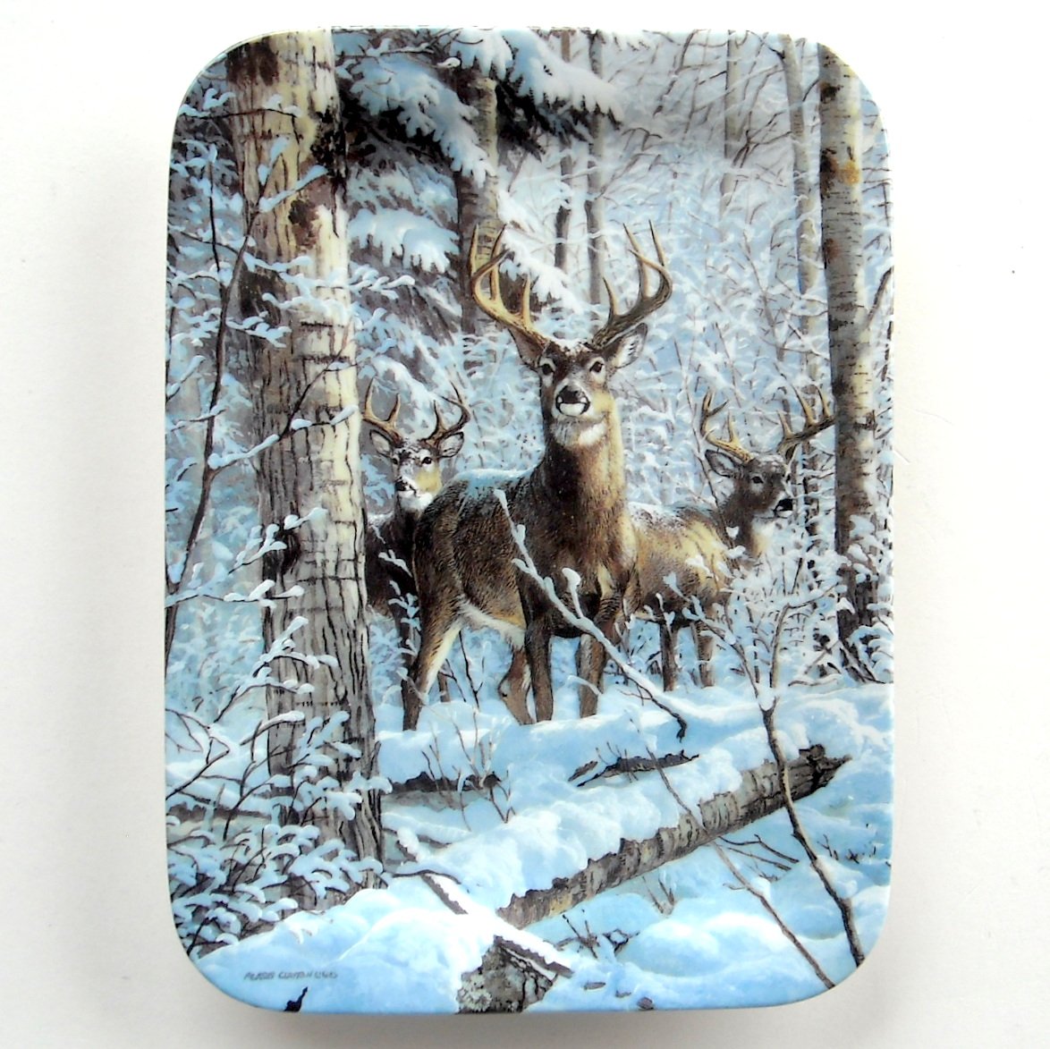 Winter Retreat Bradford Exchange Whitetails Pause Plate No 2646A 1996