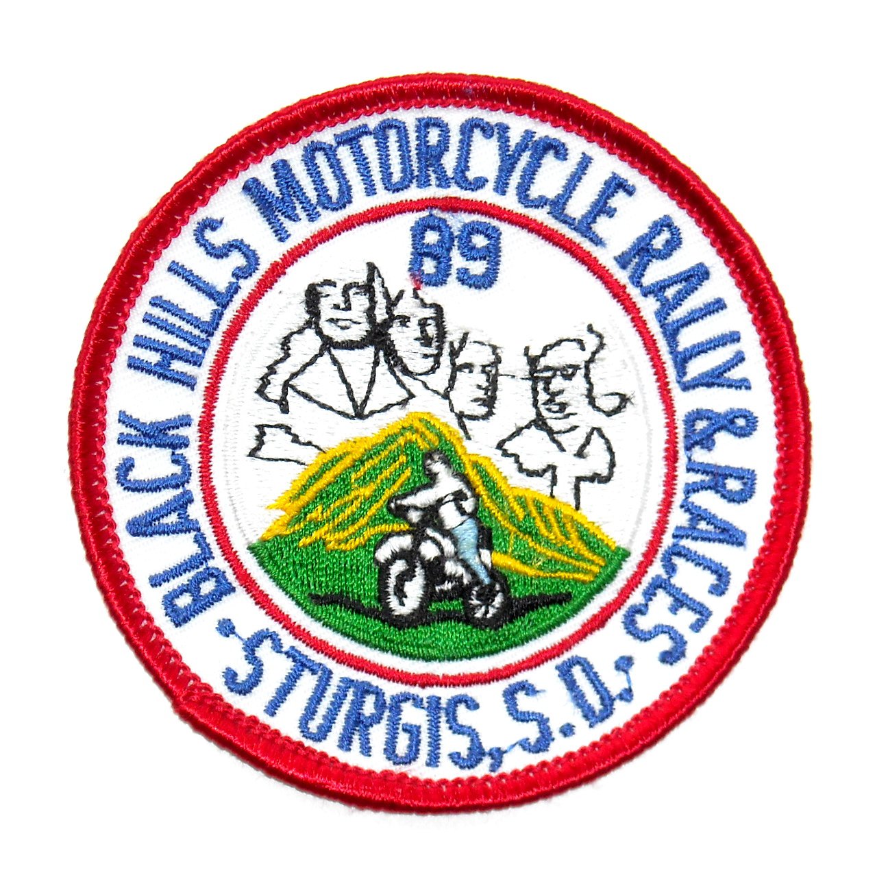 1989 Sturgis Black Hills Motorcycle Rally Vintage Embroidered Emblem Patch