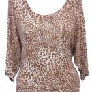Tanned Leopard Half Sleeve Top