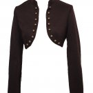 Military Cropped Jacket (Brown)