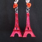 Set of 2 Eiffel Towers Paris Landmark Ceiling Fan Light Pull Chains
